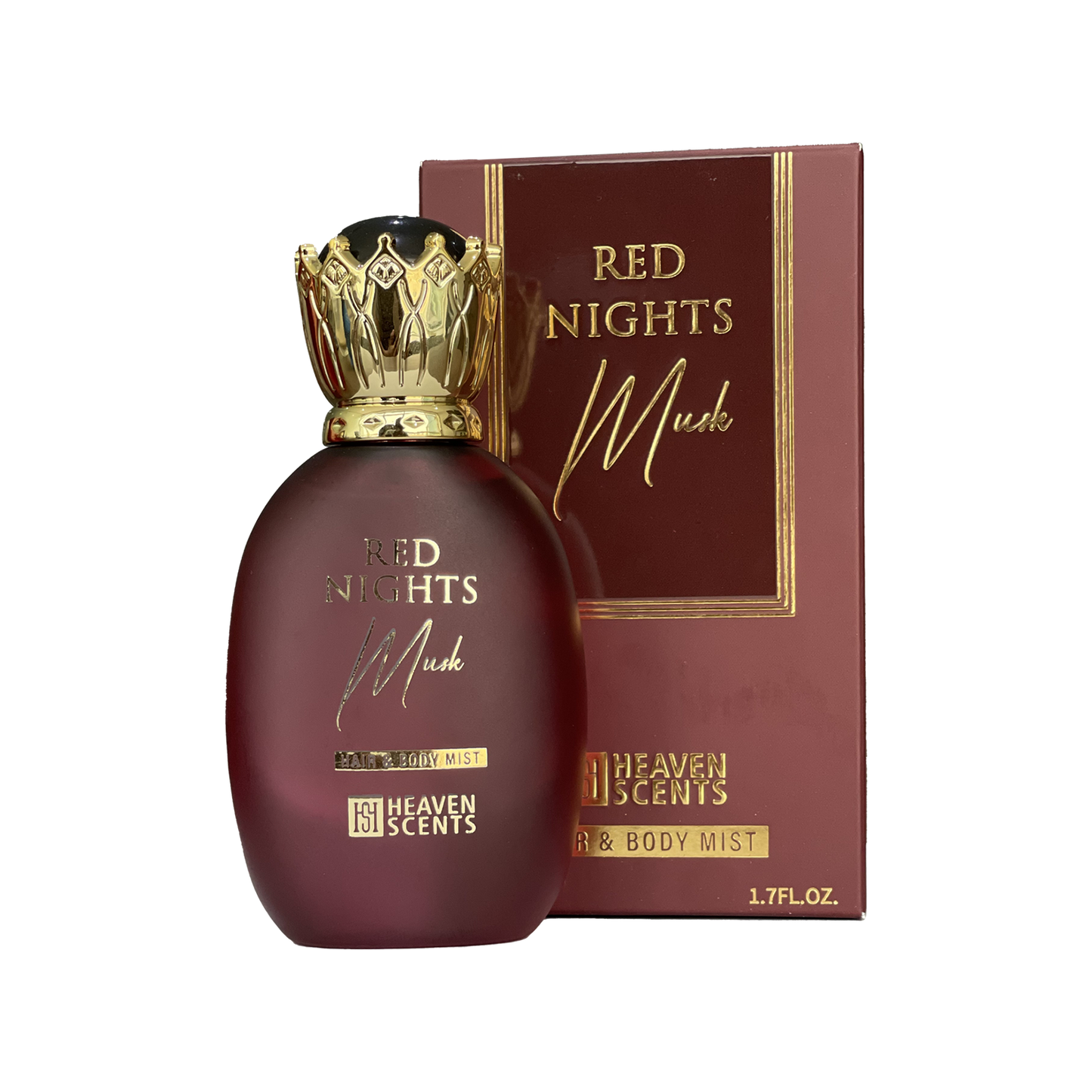 Red Nights Musk Hair and Body Mist Spray for Unisex, 50ml