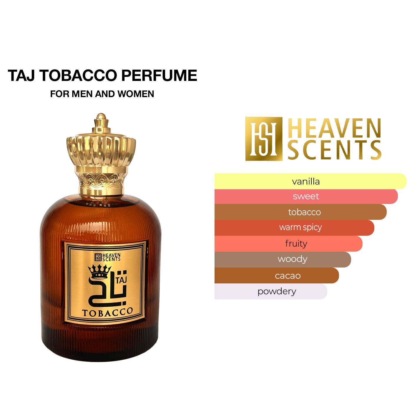 Taj Tobacco Perfume 100ml by Heaven Scents