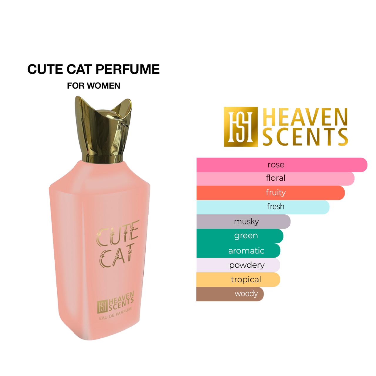 Cute Cat Perfume for Unisex EAU De Parfum Spray, 3.4 Ounce (100ml)